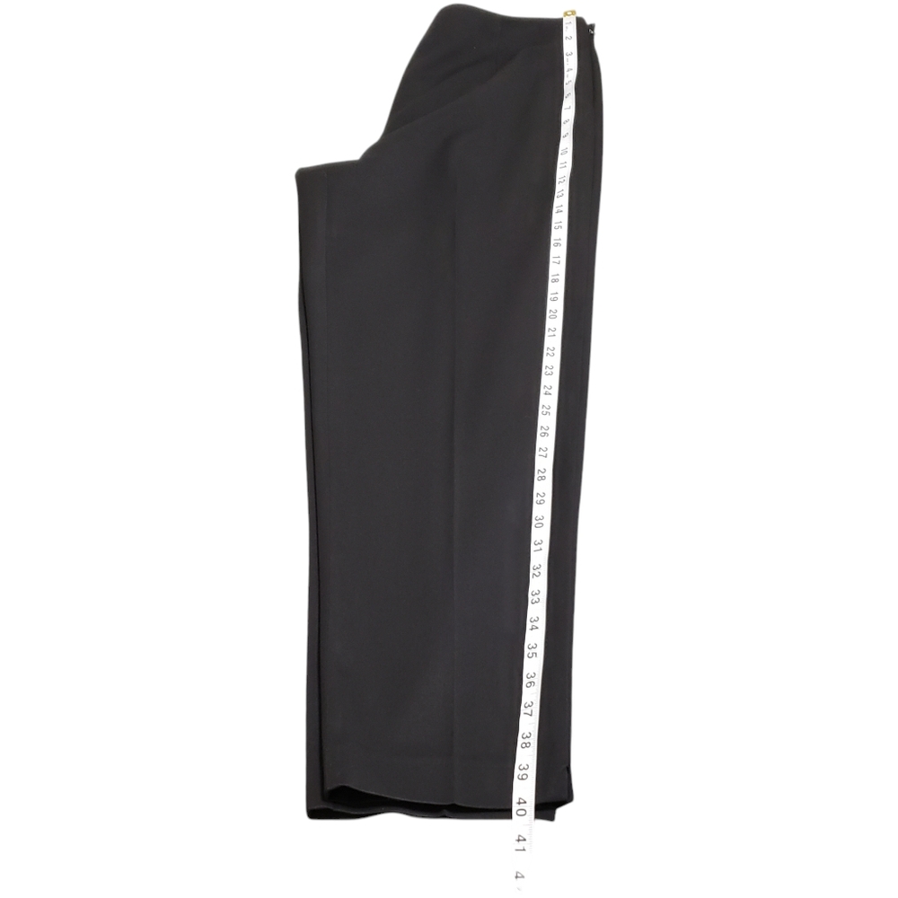 Talbots Womens Stretch Black Side Zip Flat Front Trouser Dress Pants Sz 14 - Picture 12 of 12